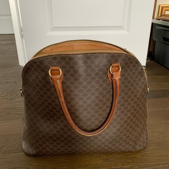 Authentic Celine Macadam leather handbag tote purse vintage - Picture 2 of 8